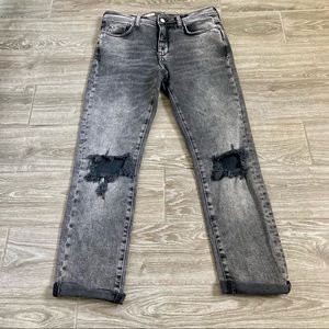 Pilcro and the Letterpress Distressed High Rise Slim Boyfriend Jeans / Size 29